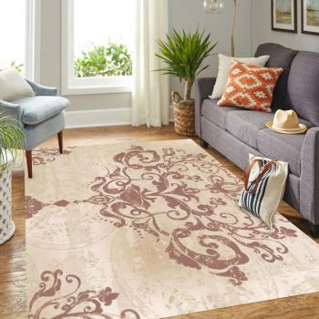 Decorative Damask Machine Made Area Rug Manufacturers in West Bengal